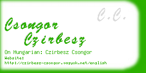 csongor czirbesz business card